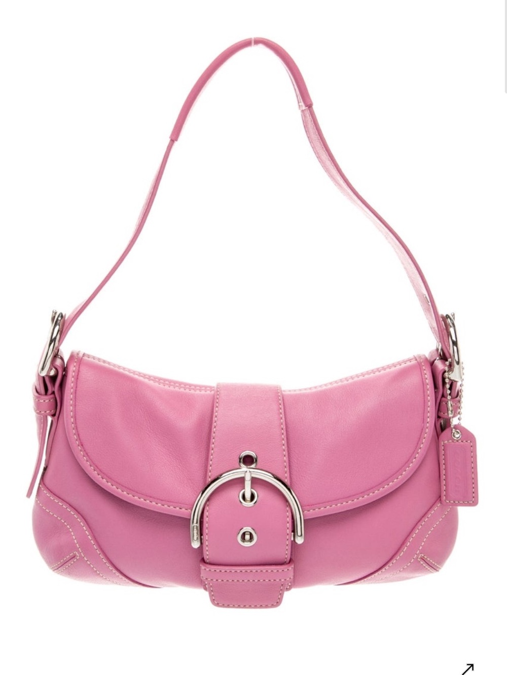 Vintage coach Soho flap leather shoulder bag